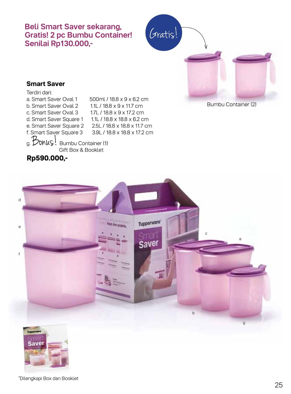 Tupeprware Smart Saver Set 7PCS + Free Container (2pcs) Januari 2019 - 2 Tupeprware Smart Saver Set 7PCS + Free Container (2pcs) - 2
