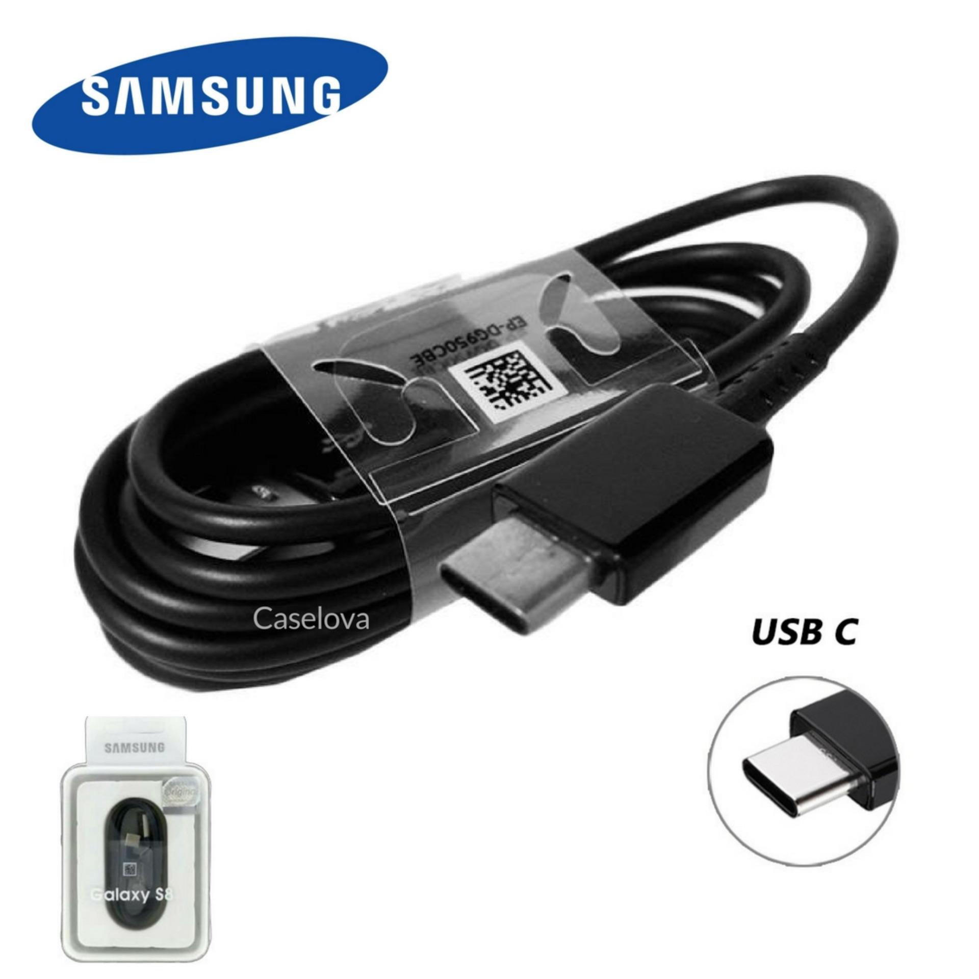 Kabel Data Charger USB Type C Original For Samsung Galaxy S8 / S8 Plus / Note 7 - Black