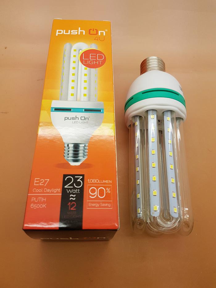 Lampu LED PushOn 4U 12 watt 64 led SMD 1080 lumen Cahaya PUTIH