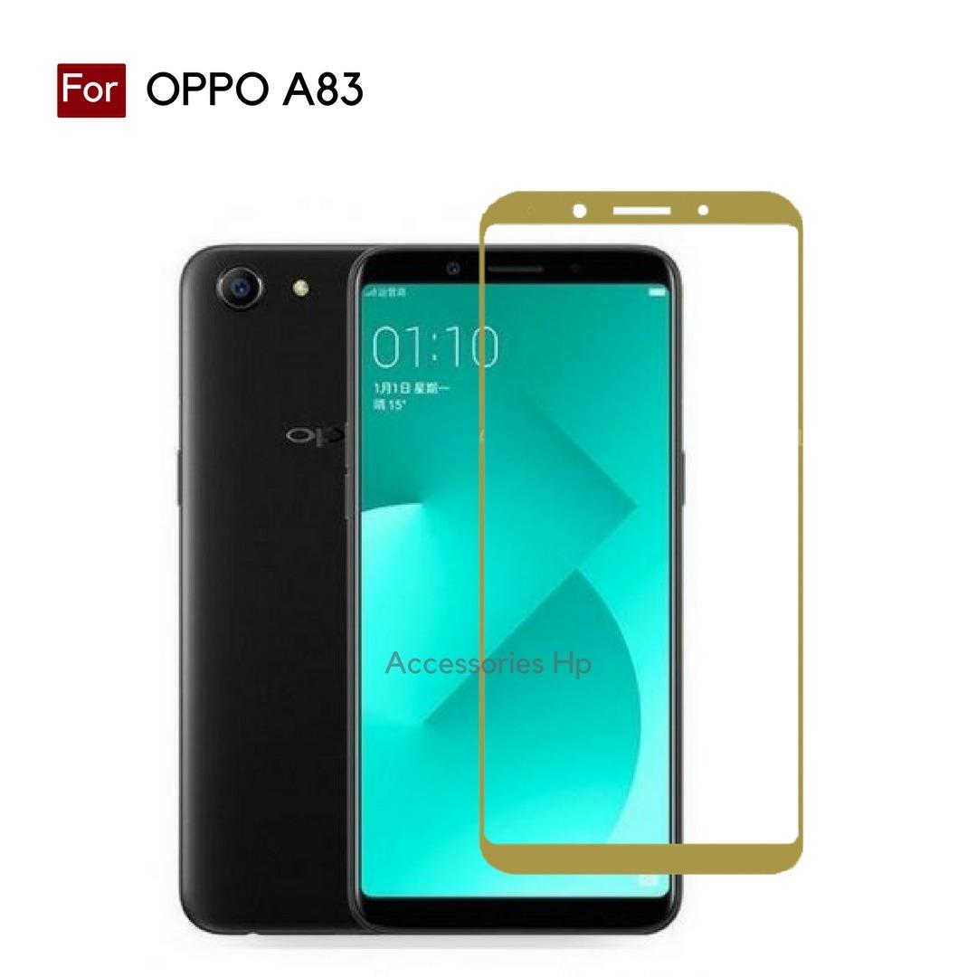 Accessories Hp Full Cover Tempered Glass Warna Screen Protector for OPPO A83 - Gold