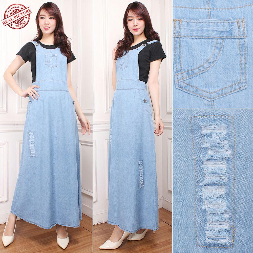 TJ Collection Dress Maxi Nafisa Jumpsuit Overall Jeans Wanita
