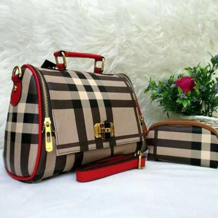 TAS YOYO BURBERRY IMPORT SET DOMPET POUCH PAKET MURAH