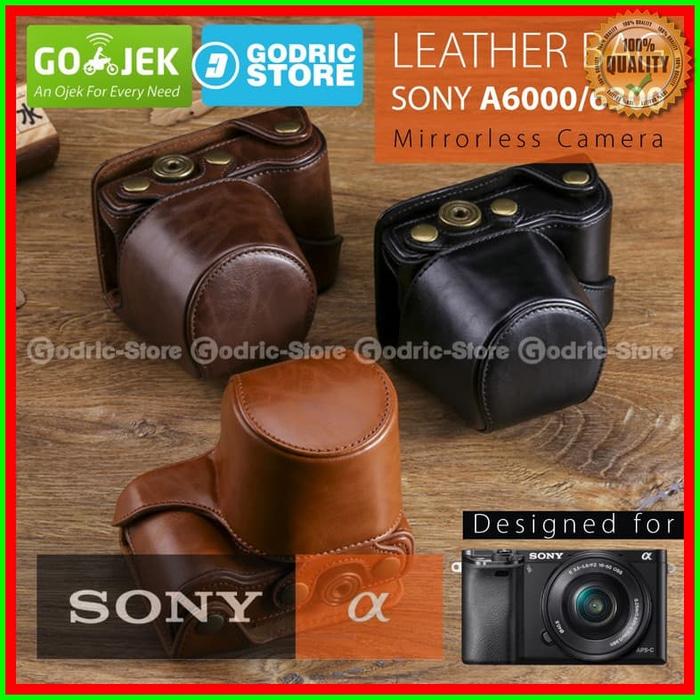 Sony Alpha A6000 / A6300 Leather Bag / Case / Tas Kamera Mirrorless
