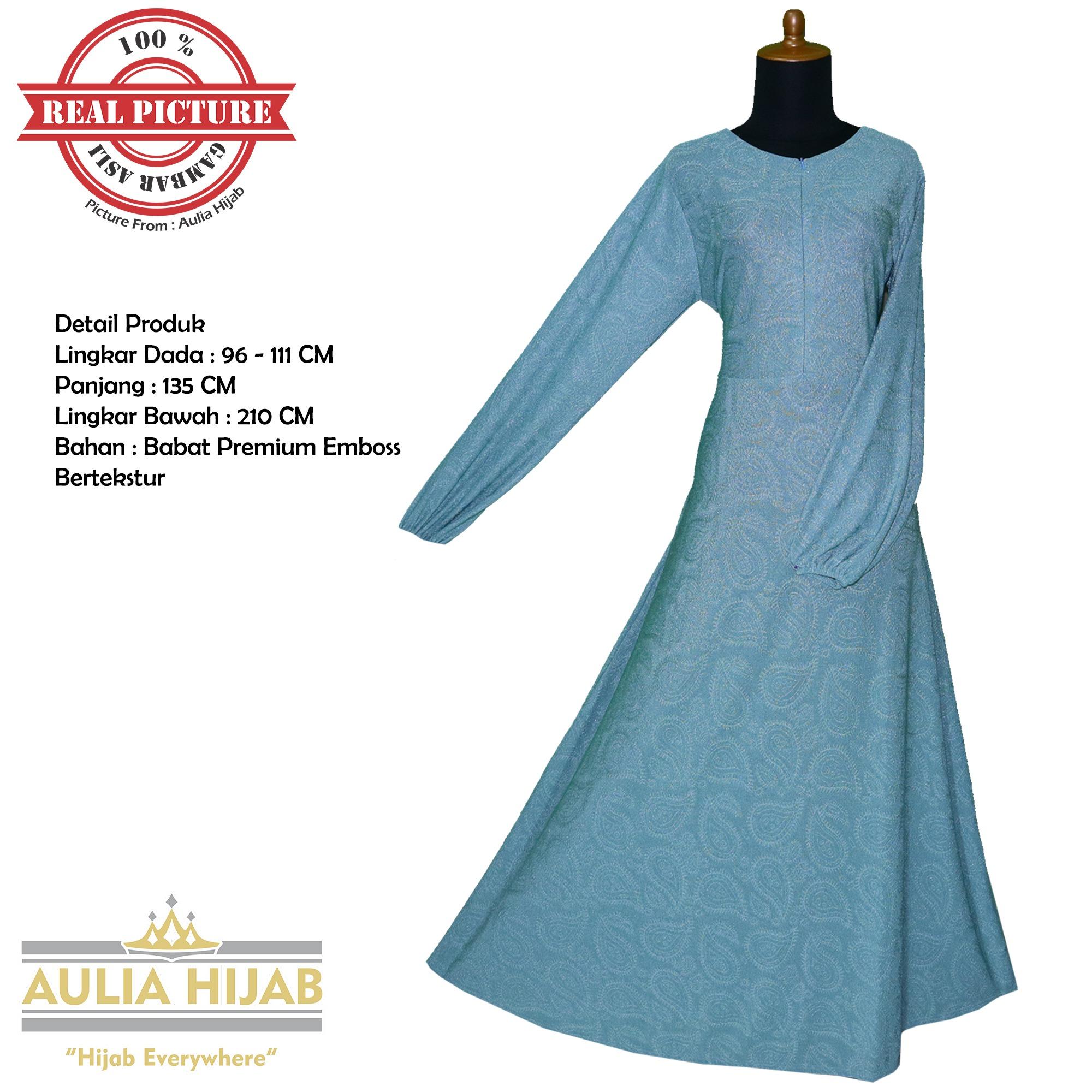 Aulia Hijab Premium - Gamis Siera Dress Bahan Babat Premium Emboss/Gamis Babat/Gamis Kaos/Gamis Premium/Gamis Murah/Gamis Cantik/Gamis Terbaru/Gamis Cantik/Gamis Terlaris/Gamis Syar'i/GAmis Santai/GAmis Pesta/Gamis Pesta