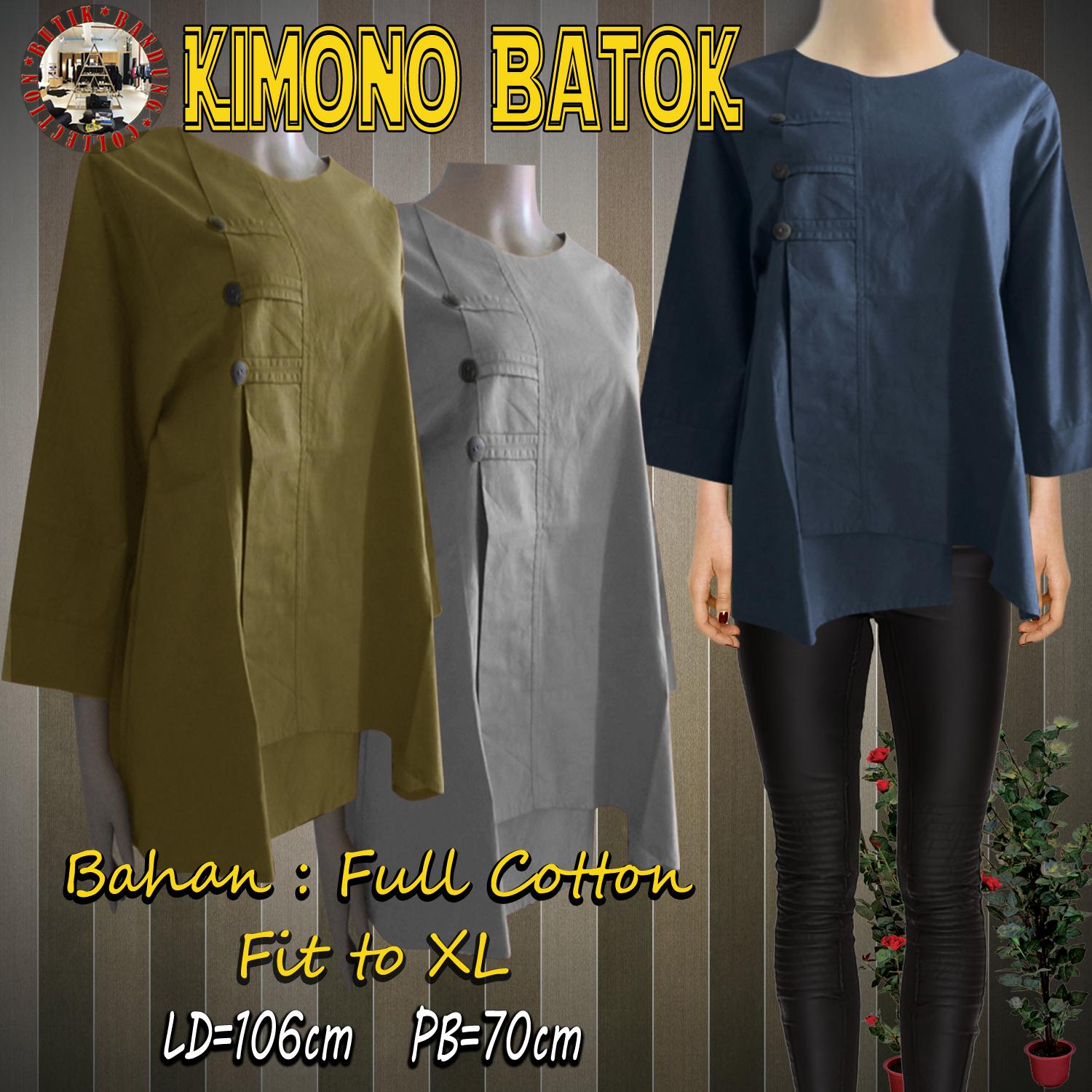 Fitur Baju Atasan Wanita Blouse Wanita Atasan Katun Paris Kimono Baju Atasan Wanita Blouse Wanita Atasan Katun Paris Kimono Batok Variasi 2