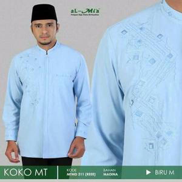 Baju Koko Lengan Panjang AL MIA MT Biru Muda