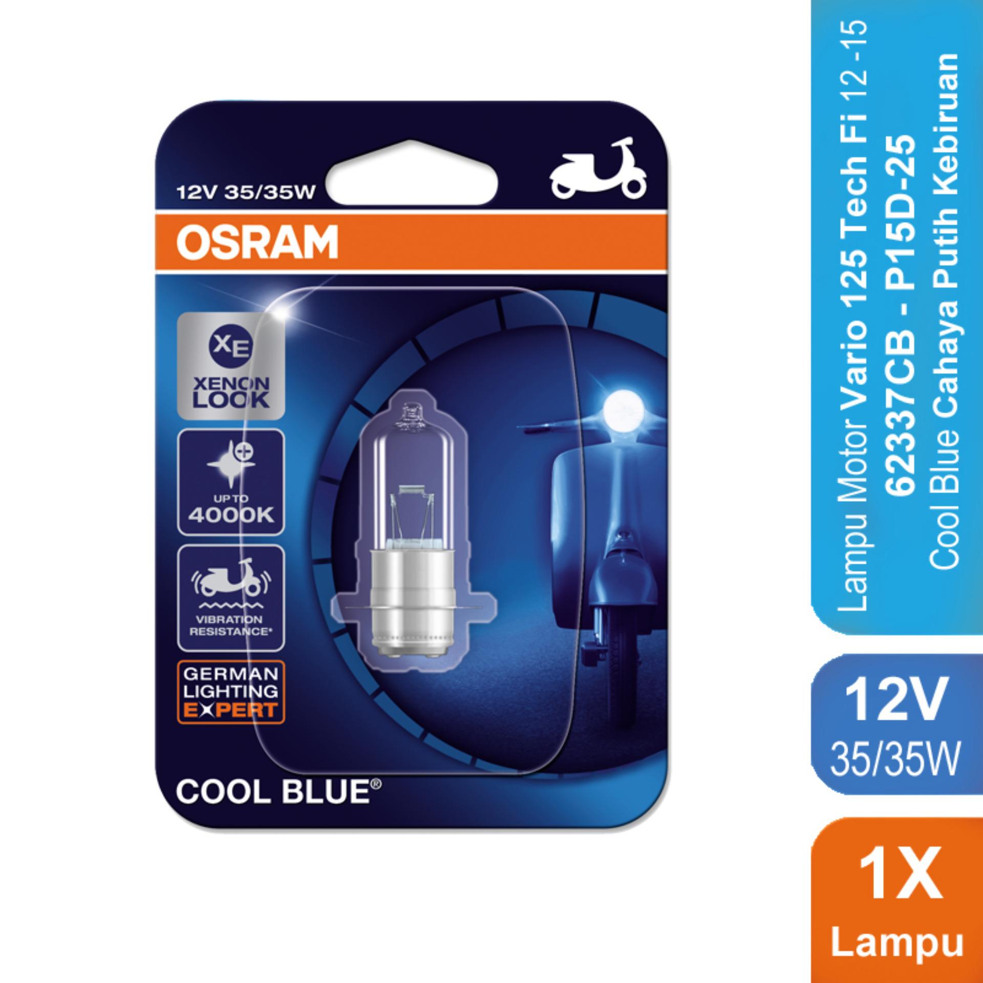 Osram Lampu Depan Motor Honda Vario 125 Techno Fi 2006-2013 - 62337CB 35/35 12V P15D-25-1 Cool Blue