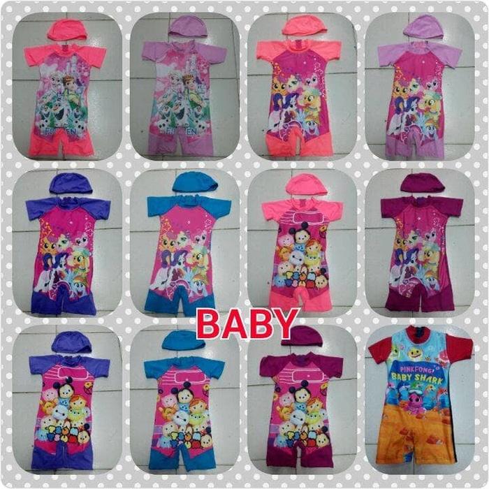 Baju renang anak bayi baby laki perempuan / cowok cewek karakter