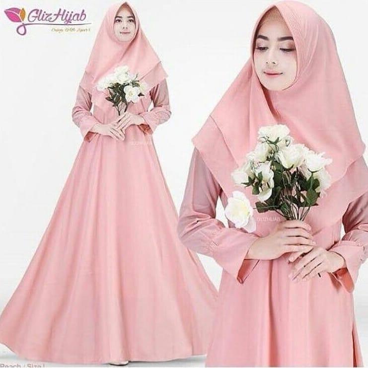 Baju Original Gamis Sally Syari Dress Baju Panjang Muslim Casual Wanita Pakaian Hijab Modern Modis Trendy Terbaru