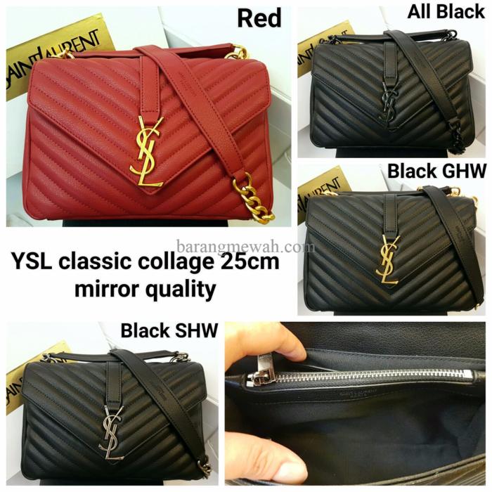 PROMO YSL Classic Collage Bag Mirror Quality Sling Bag / Tas Pesta Bra