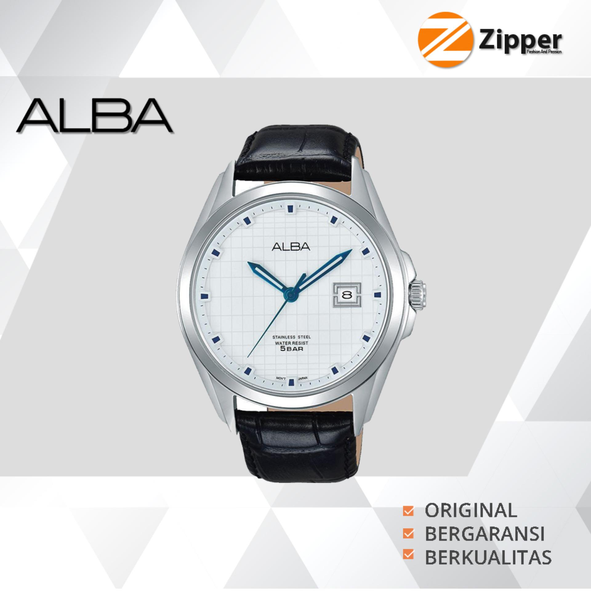 ALBA Pretige Jam Tangan Pria Tali Kulit / Stainless Steel Quartz Movement AS9C Series