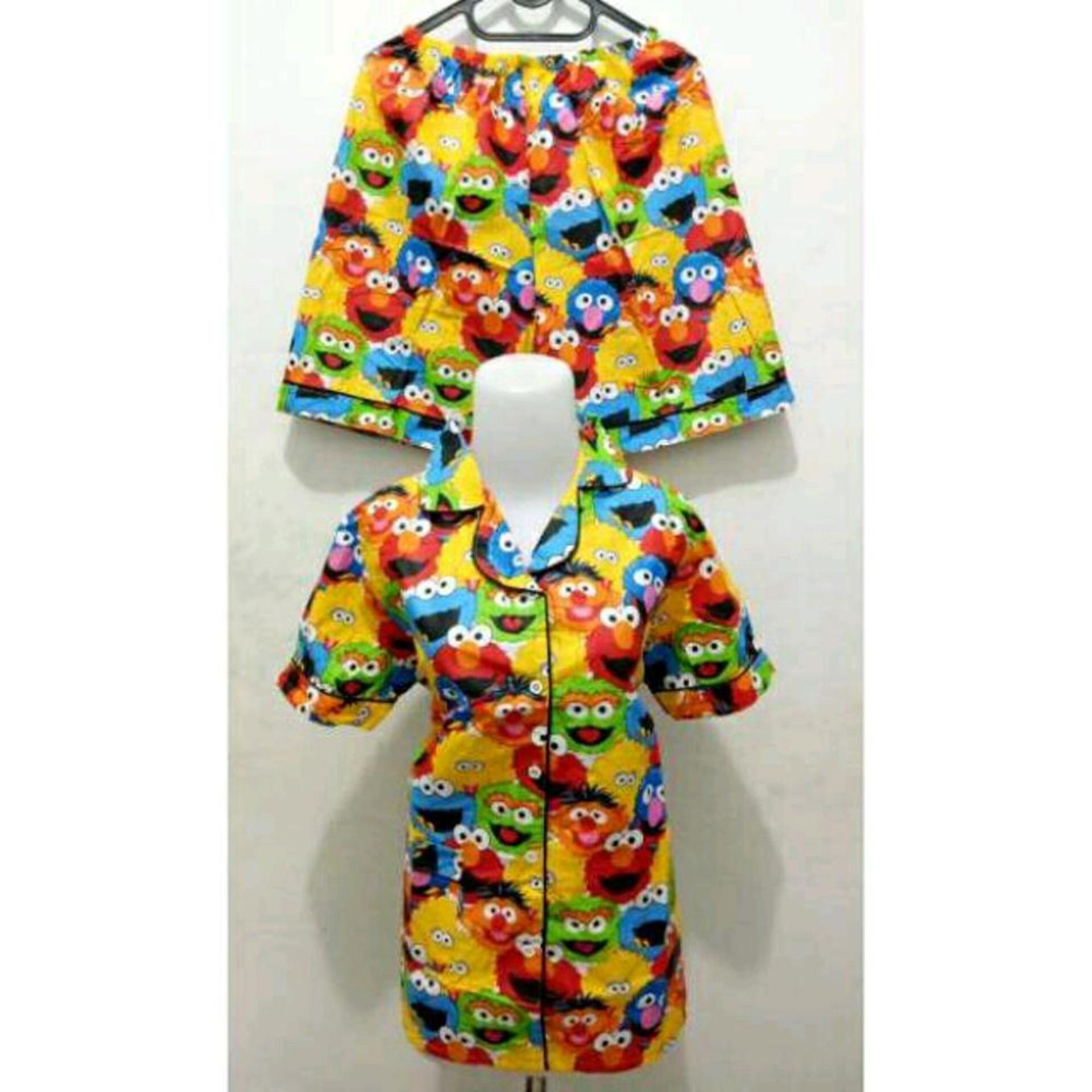 rgs store piyama baju tidur dewasa kartun elmo hot pant fit to M/L karakter baju tidur