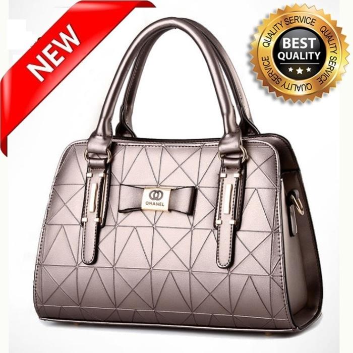 Tas wanita import chanel handbag tas bahu tas selempang 044 silver
