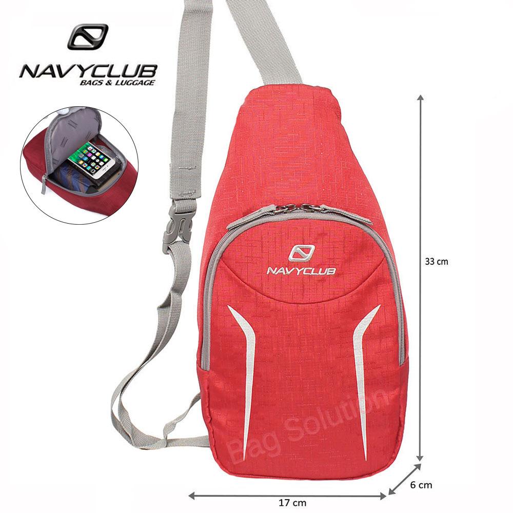 Navy Club Tas Selempang Travel - Tas Punggung Tahan Air - Sling Bag Tas Pria Tas Wanita 5547 - Merah