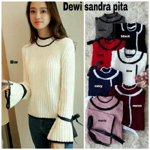 NV atasan wanita blouse dewi sandra / Sweater Wanita / Baju Hangat / Baju Tebal / Sweater Panjang / Kaos Sweater