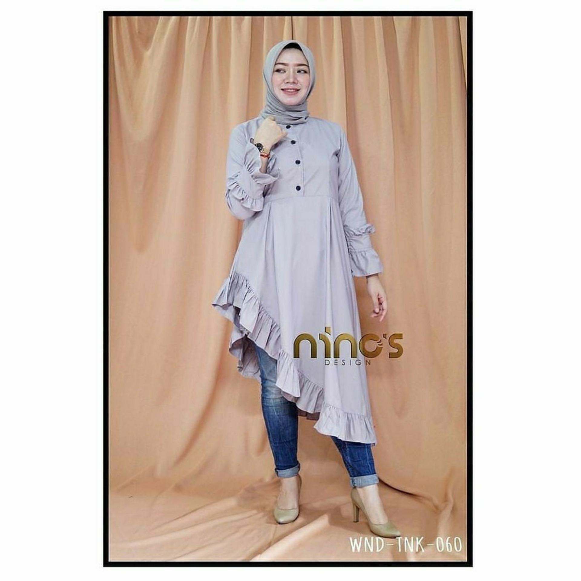 koreafancystore / ninos tunik / baju kemeja tunik / baju hijab wanita / baju muslimah /