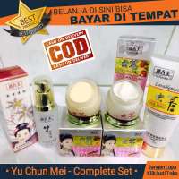 Paket Komplit (4 item) Yu Chun Mei Cordyceps Cream Day and Night + Facial Foam + Serum Whitening Lovablemart Bisa COD Bayar di Tempat LAZ COD Cordyseps Krim Siang Malam Facial Cream Serum Bening Memutihkan Mencerahkan Wajah