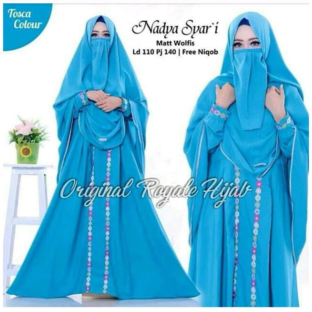 Baju Gamis Syari Nadia set cadar