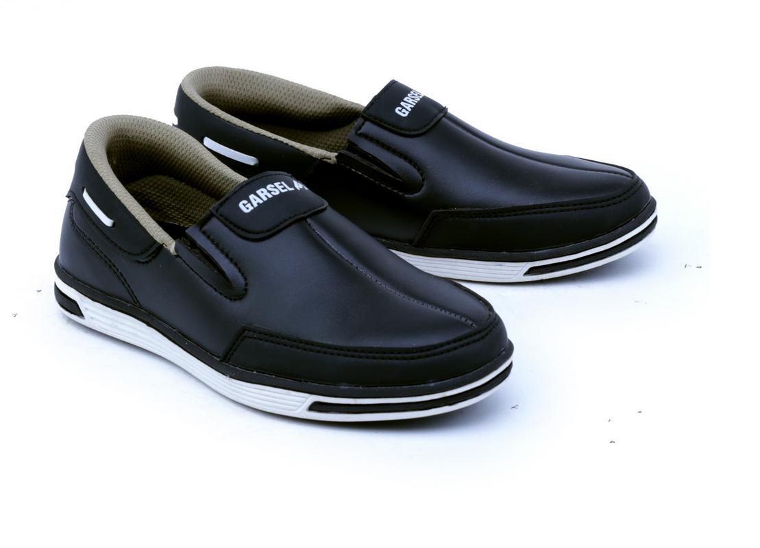 Garsel Sepatu Anak Laki Laki - bahan Sintetis - sol Tpr murah dan berkualitas (Hitam