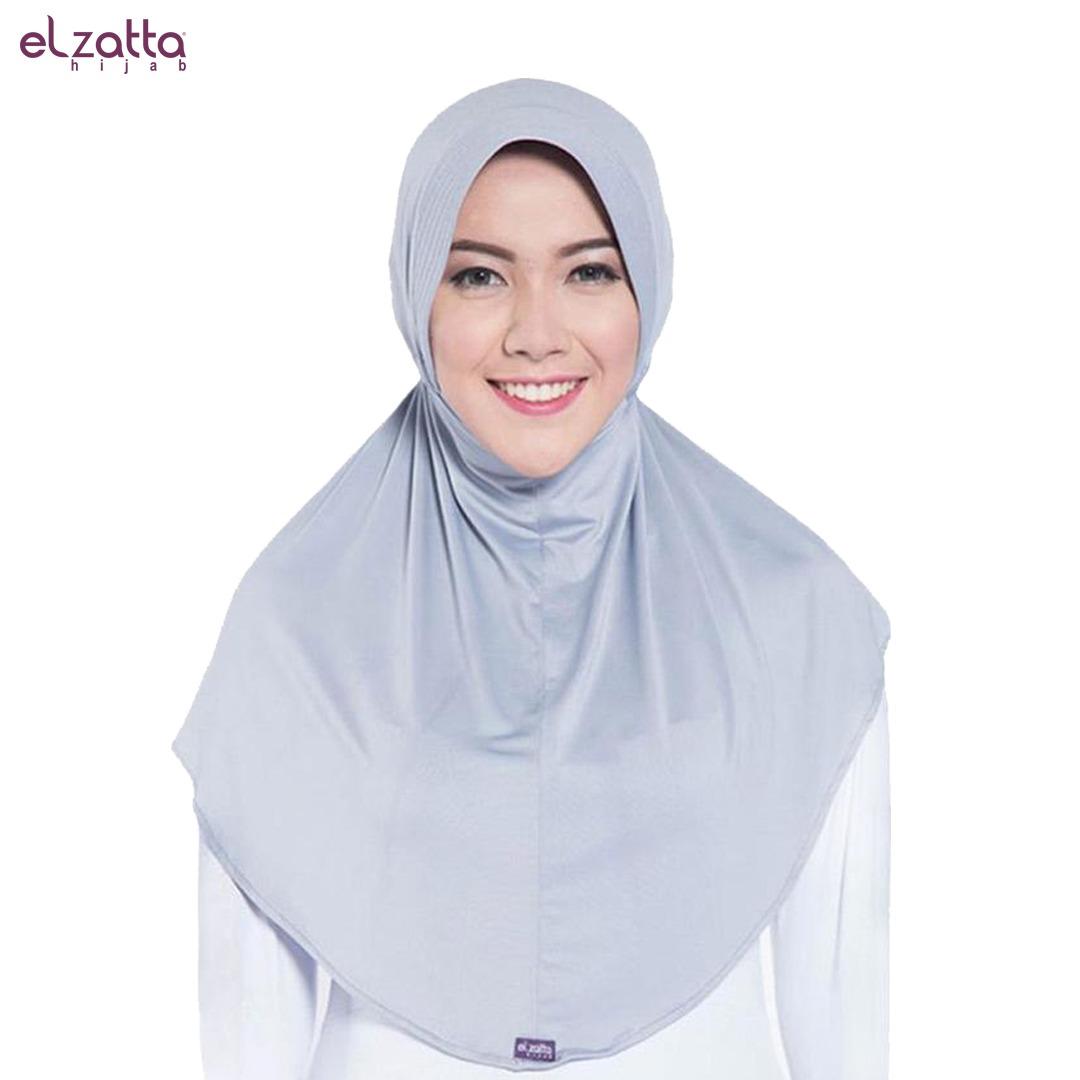 Elzatta Hijab Instan Warna Abu E001