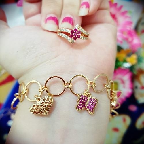 gelang cincin kupu2 bunga xuping gold