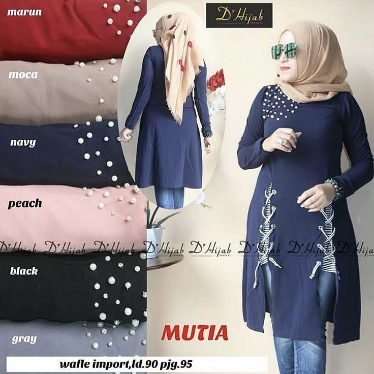 Baju Mutia Tunik Balotelly Hijab Casual Pakaian Muslim Wanita Muslim Modern Terbaru Termurah 2018