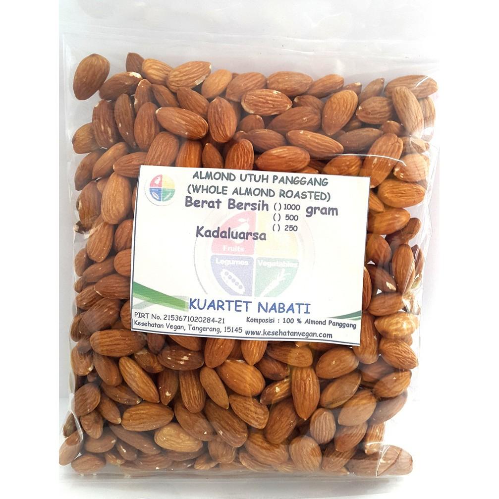 Almond - Roasted - Kupas Panggang - Oven - Matang - Whole Almond - Size Besar 27-30 (1 Kg)