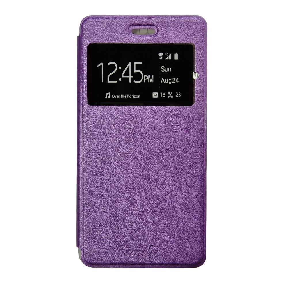 Smile Flip Cover Case Infinix Hot4 X557 - Ungu