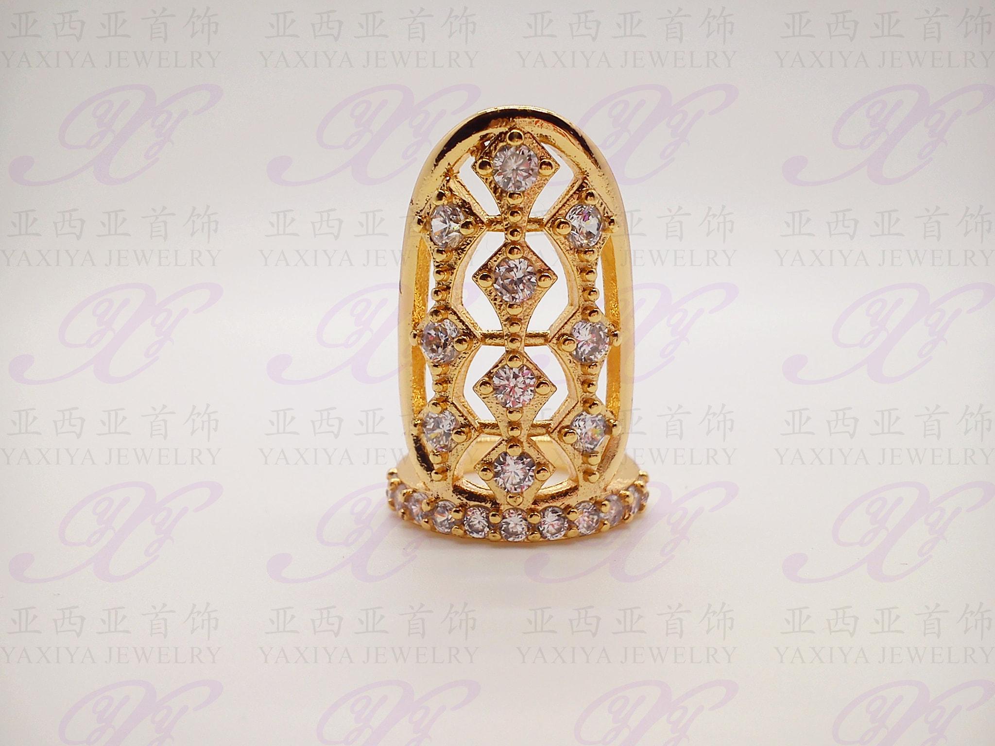 Yaxiya anting kalung gelang cincin kuku permata perhiasan imitasi