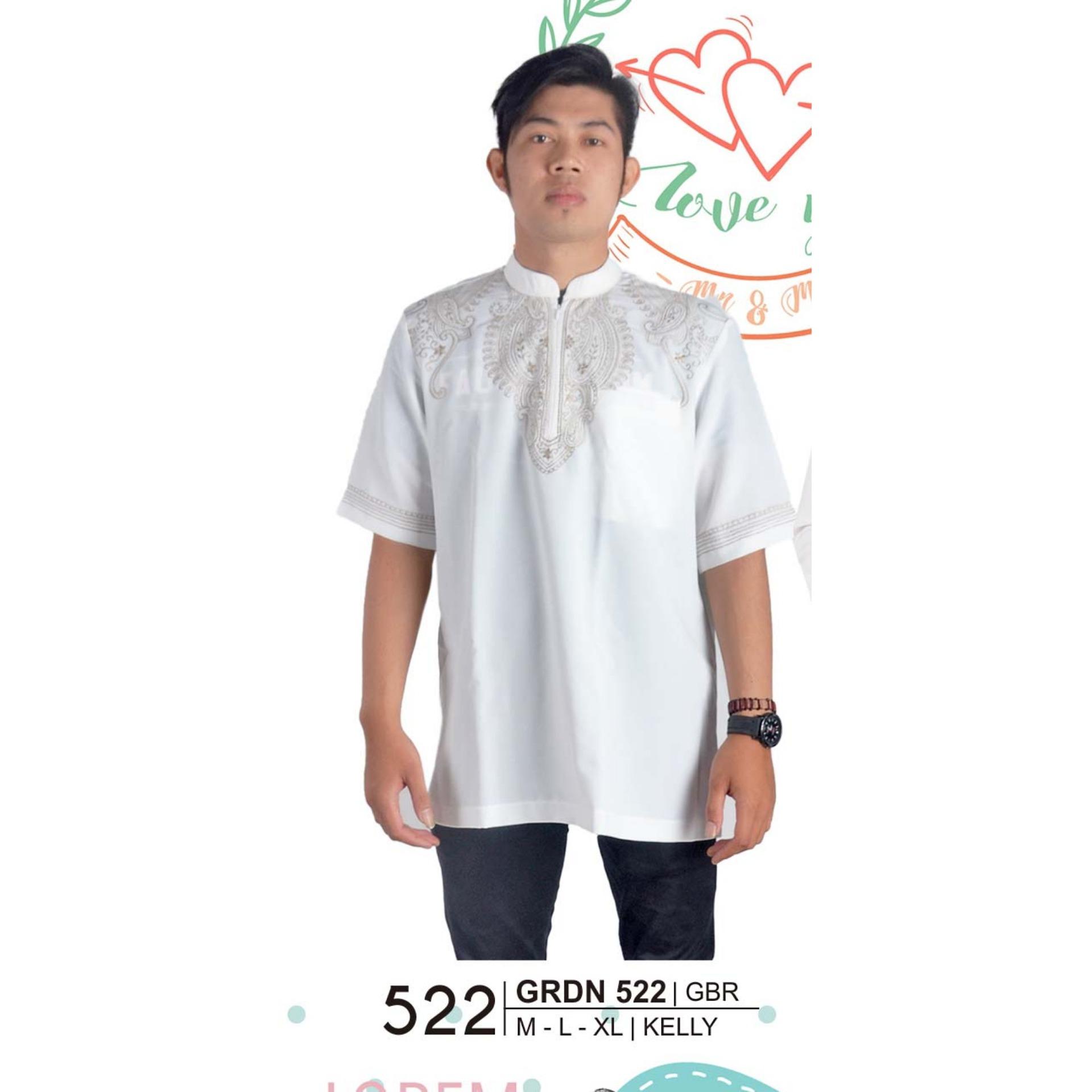 GIARDINO GRDN 522 FASHION DEWASA BAJU MUSLIM PRIA - bahan KELLY - SERASI DAN MODIS (CREM)