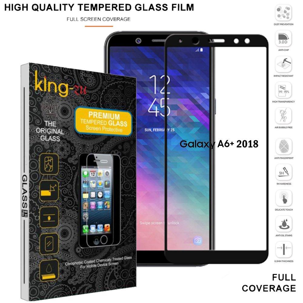 King Zu Glass Tempered Glass 5D for Samsung Galaxy A6 plus 2018 - FULL LEM &