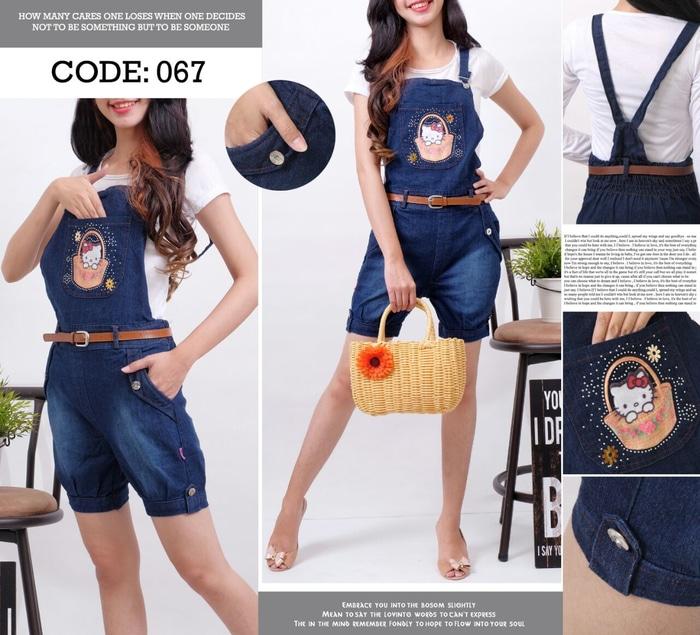 Celana kodok jeans hellokitty jumpsuit remaja abg wearpak overall