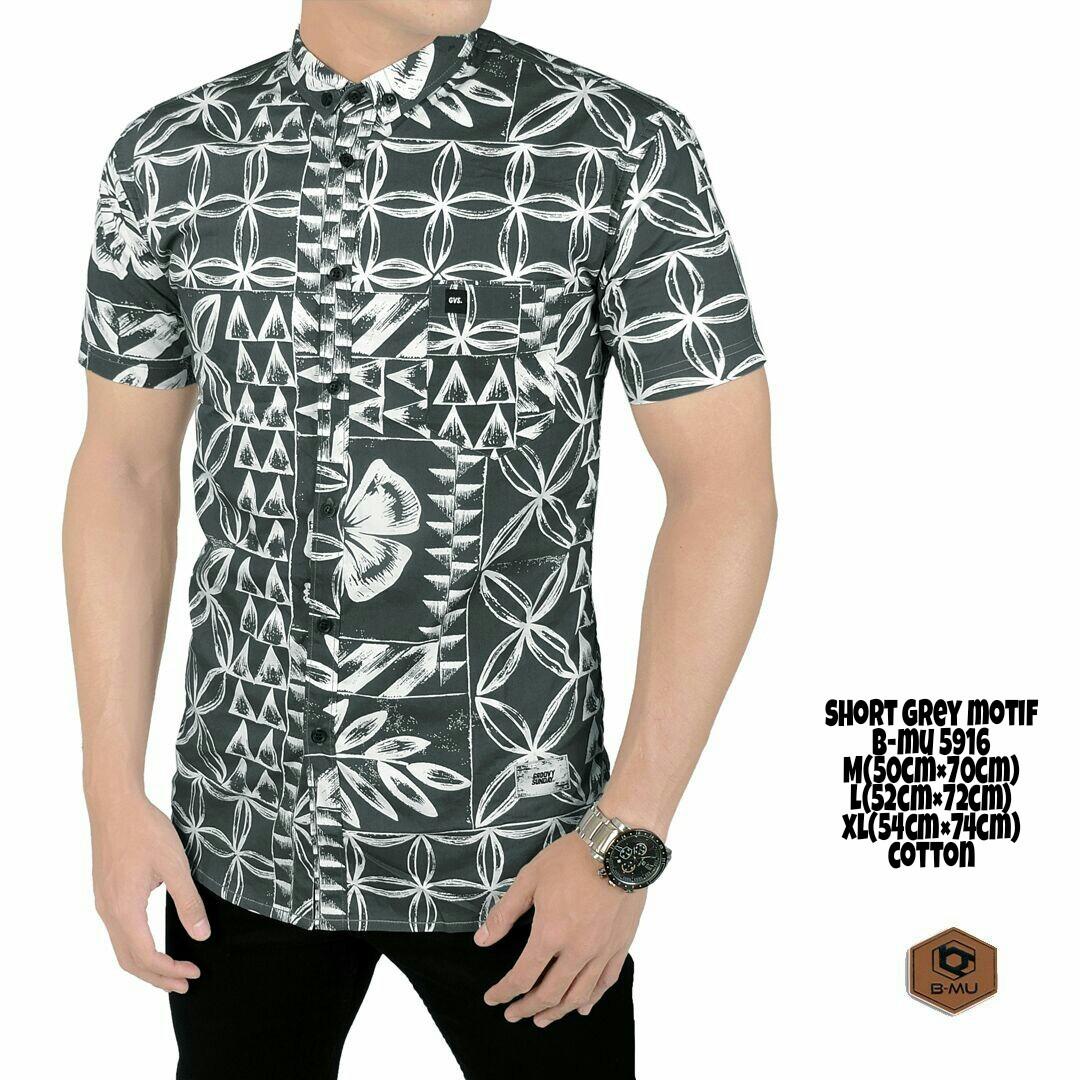 bajuku murah kemeja lengan pendek motif army b-mu 5879/kemeja motif tentara lengan pendek kemeja pria tangan pendek kerah lipat motif distro fashion pria atasan pria casual formal batik kerja kantor kaos banana superhero