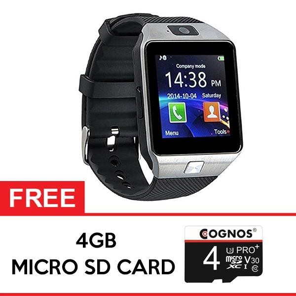 Onix Cognos Smartwatch U9 DZ09 - GSM Sim Card FREE SD CARD 4GB - TERMASUK BOX - FULL Hitam