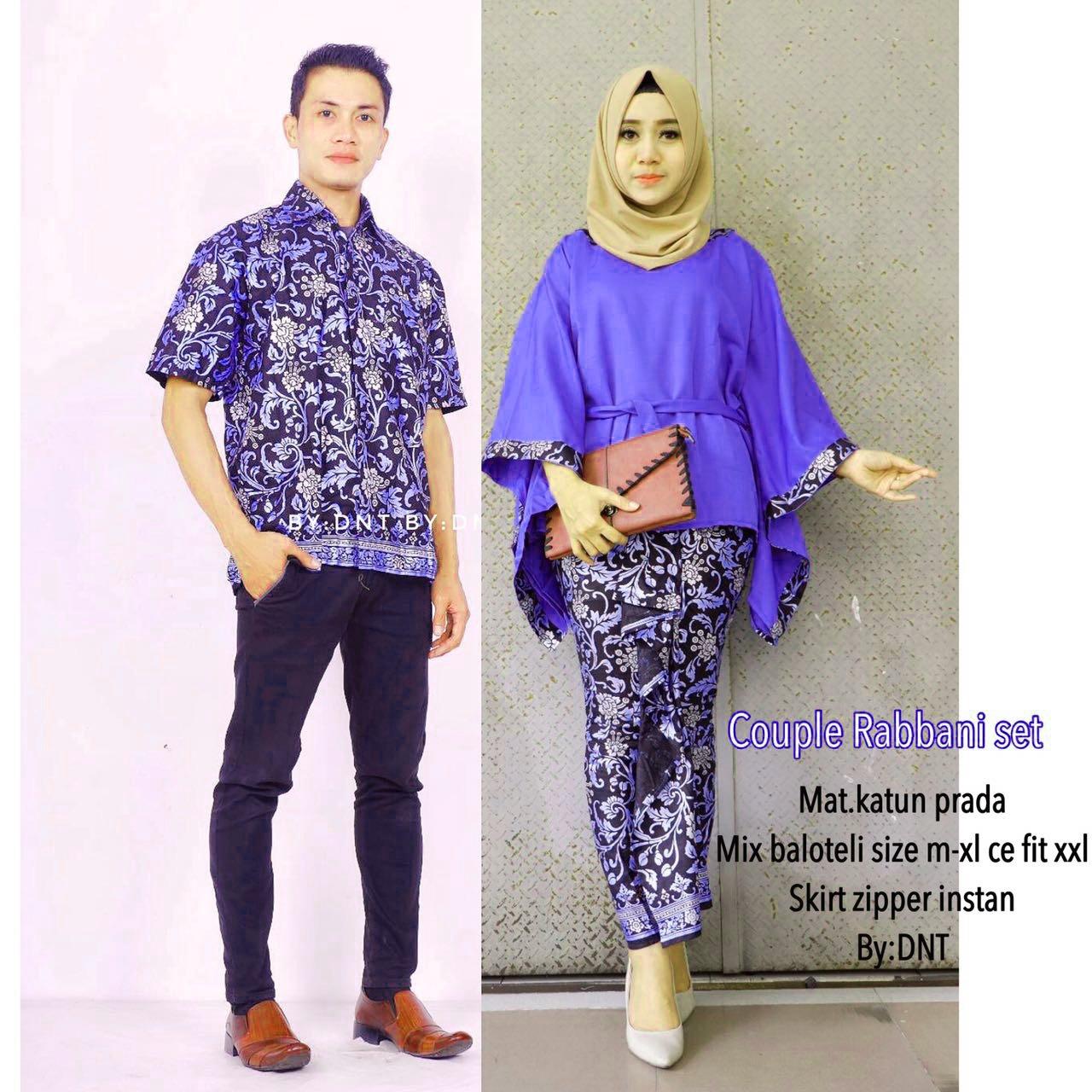 Batik Couple / Batik Sarimbit / Baju Kondangan Rabbani Set Couple