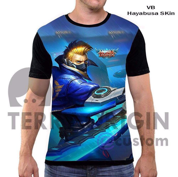 KAOS BAJU DISTRO GAME MOBILE LEGENDS FULLPRINT PREMIUM HAYABUSA SKIN POLICE