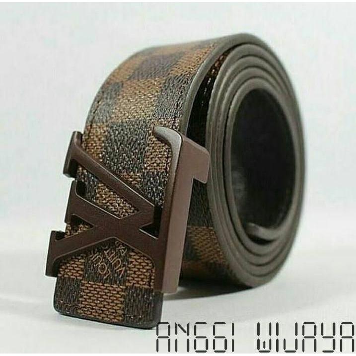 IKAT PINGGANG GESPER BELT PRIA/WANITA KULIT IMPORT JAMAN SEKARANG LV04AW