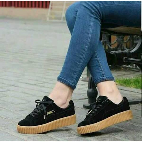 SEPATU KETS SNEAKER PUMA HITAM SUEDE CEWEK WANITA JOGGING RUNNING CASUAL MODIS MURAH