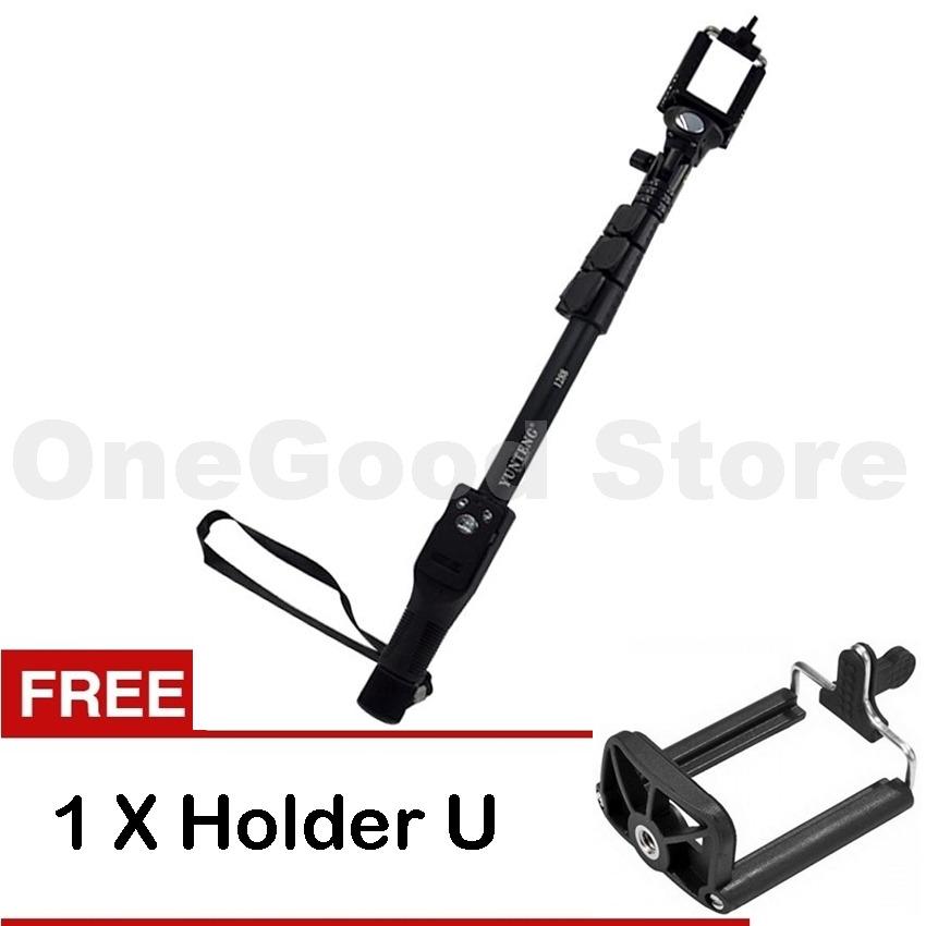 OGS - Tongsis Bluetooth Yunteng YT-1288 Selfie Stik For Mobile Phone + Free Holder