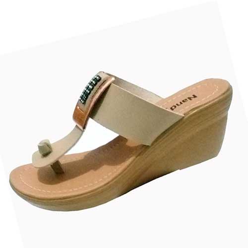 Therwan Sandal Wedges Wanita / Sendal Wedges Casual / Cream Januari 2019 - 3 Therwan Sandal Wedges Wanita / Sendal Wedges Casual / Cream - 3
