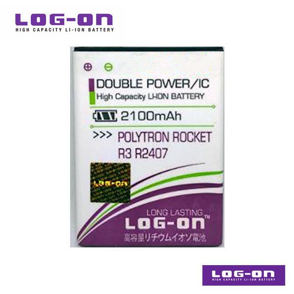 LOG-ON Battery For Polytron Rocket R3 R2407 - DoublePower & IC - Garansi 3 Bulan