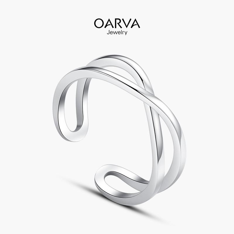 Wanita Asli Tidak Beraturan Bagian Buka Tutup Cincin Pasangan Sterling Silver Cincin