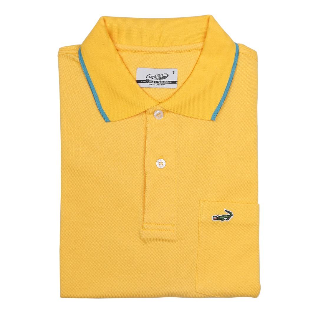 MEMO Mango Yellow - Baju Polo Slim Fit Crocodile Original - KHUSUS PENJUALAN ONLINE