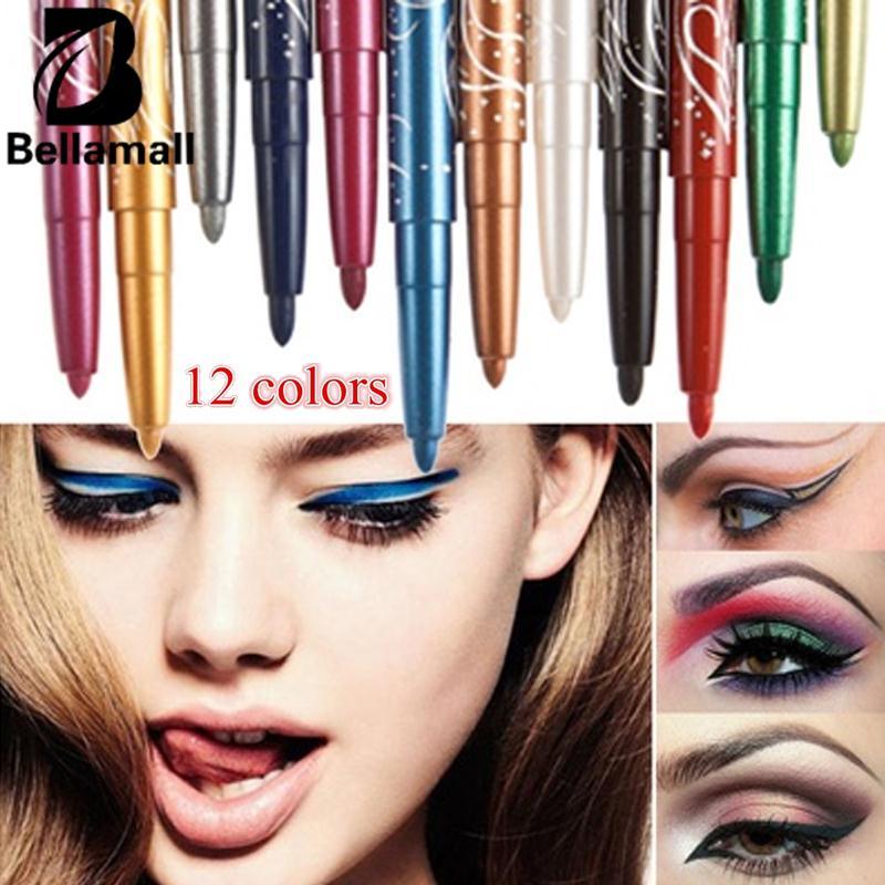 Bellamall: 12 Warna Memutar Mata Mata Eyeliner Pensil Lip Liner Pen Makeup .