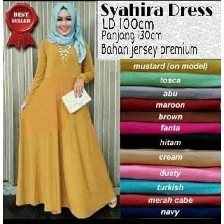 Gamis Modern Bahan Jersey Bagus Murah - Laz