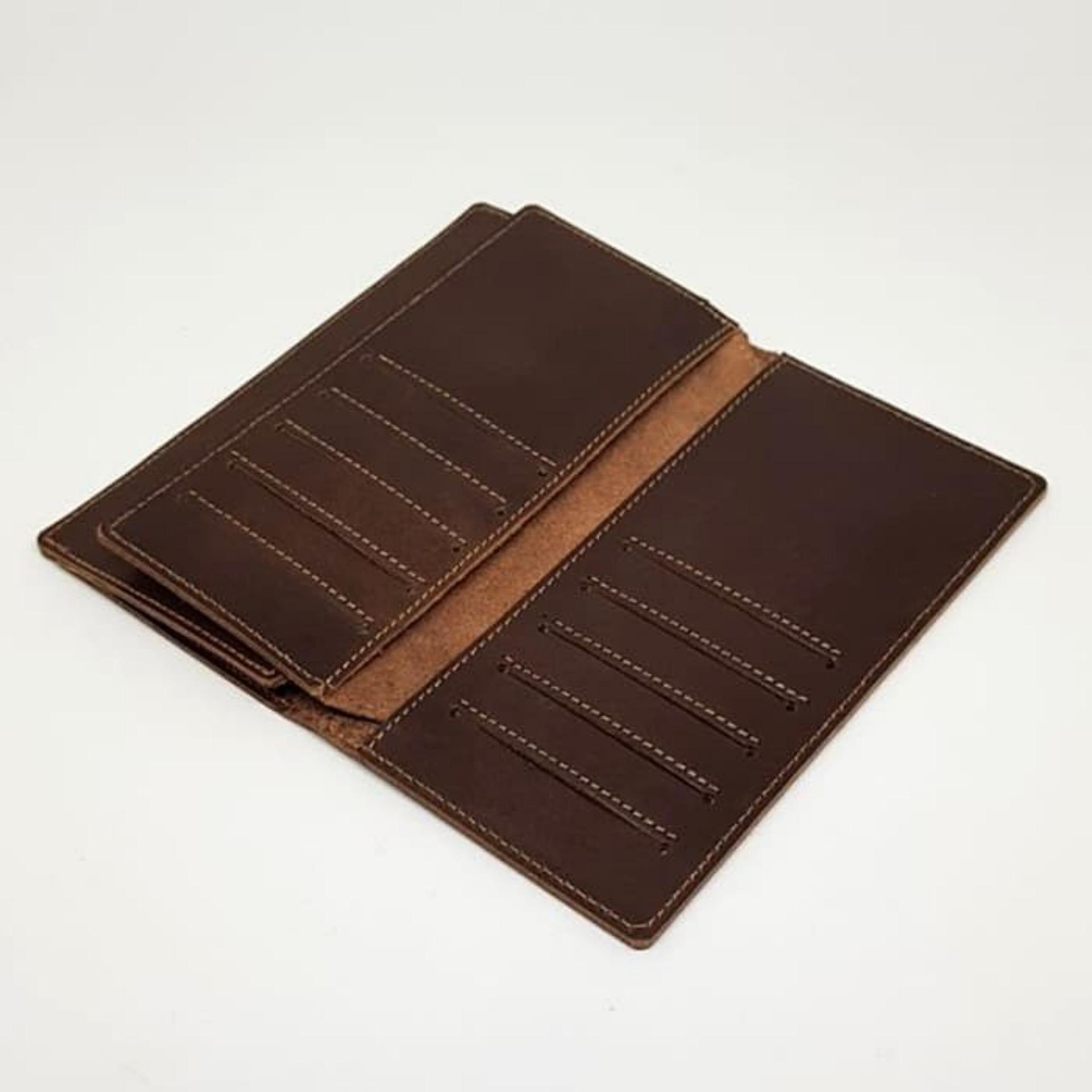 Dompet Pria 100% Kulit Sapi Asli Model Panjang - Brown Januari 2019 - 2 Dompet Pria 100% Kulit Sapi Asli Model Panjang - Brown - 2
