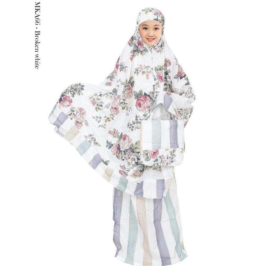 Mukena Katun jepang 2017 anak Bella rose Biru