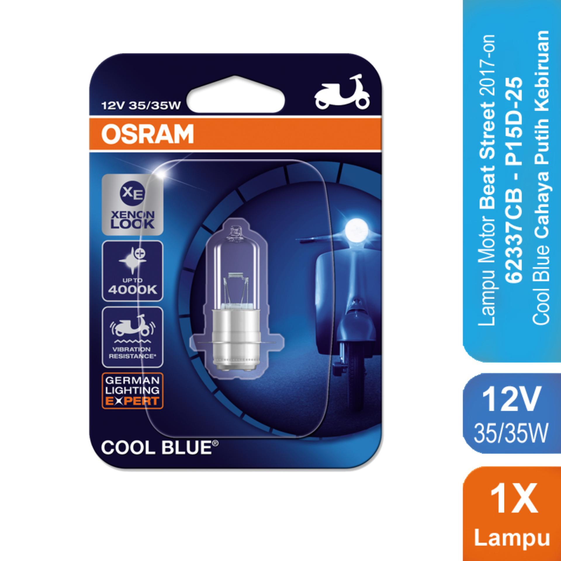 Osram Lampu Depan Motor Honda Beat Street 2017-on - 62337CB 35/35 12V P15D-25-1 Cool Blue