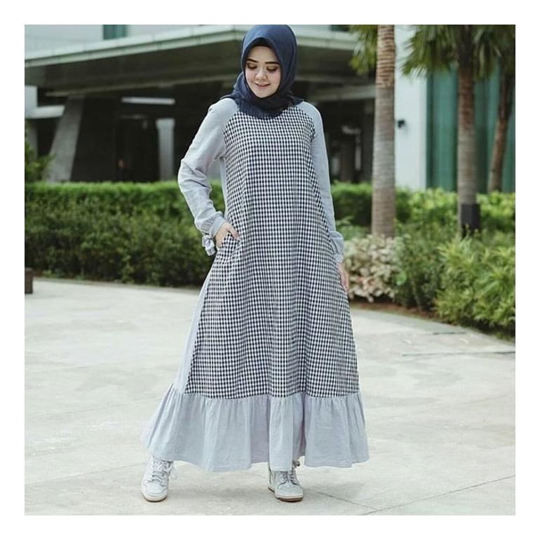 Reglan gamis Supernova mix katun kotak (gamis pesta,baju pesta,baju