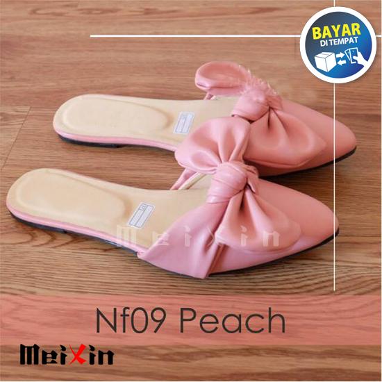 MeiXin Sandal Wanita Selop / Slop Teplek PITA FLAT Reborn NF09